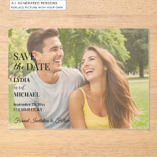 Simple Text Overlay Photo Acrylic Invitations