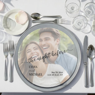 Simple Text Overlay Photo The Night Before Paper Plate