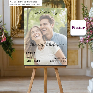 Simple Text Overlay Photo The Night Before Poster