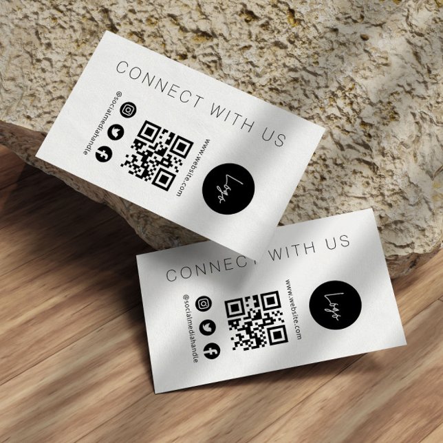 simple text Social media QR Code business card (Creator Uploaded)