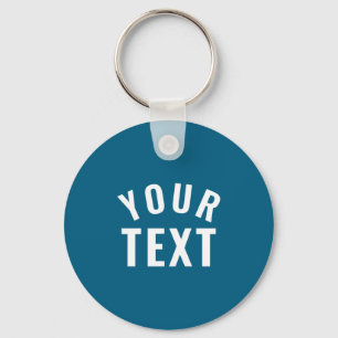 Simple Text Template Womens Long Sleeve Black _1  Key Ring