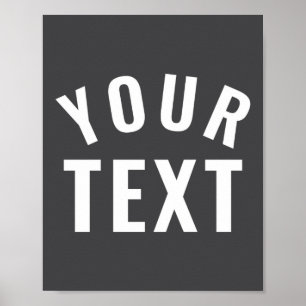Simple Text Template Womens Long Sleeve Black _1  Poster