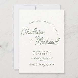 Simple Text Wedding Invitation