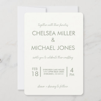 Simple Text Wedding Invitation