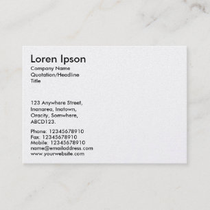Simple Text - White (Gold Card) Business Card