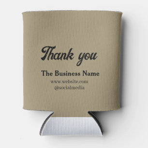 Simple thank you add business name details text t can cooler