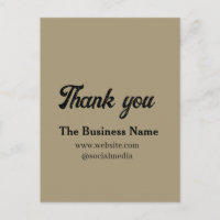 Simple thank you add business name details text t