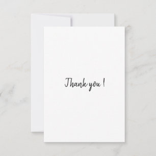 simple thank you card