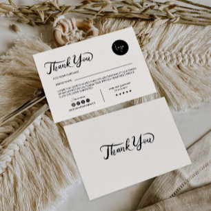 Simple Thank You Card for Online Shop