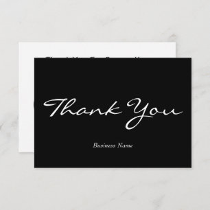 Simple Thank You Card with Black and White Colour