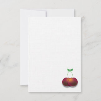 Simple Thank You Cherry Note Card