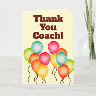 Simple thank you coach card