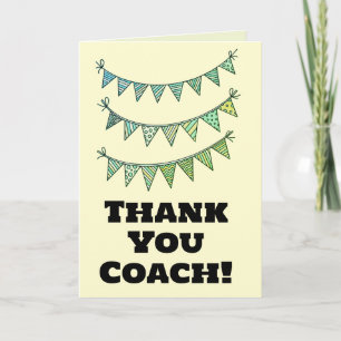 Simple thank you coach card