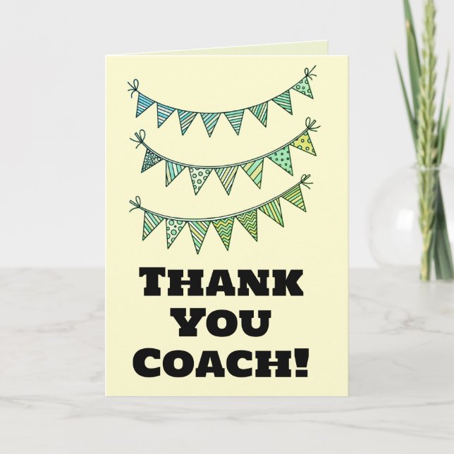 Simple thank you coach card (Front)
