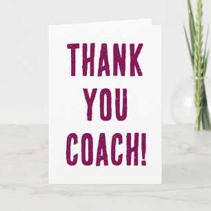 Simple thank you coach card