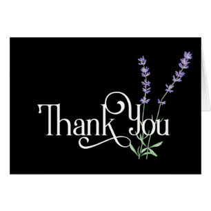 Simple Thank You Design with Lavendar Flowers
