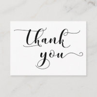 Simple Thank You, Elegant Typography Wedding Favou