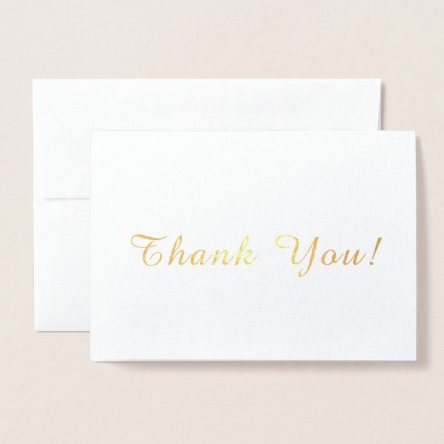 Simple Thank You Foil Card (Front With Envelope)