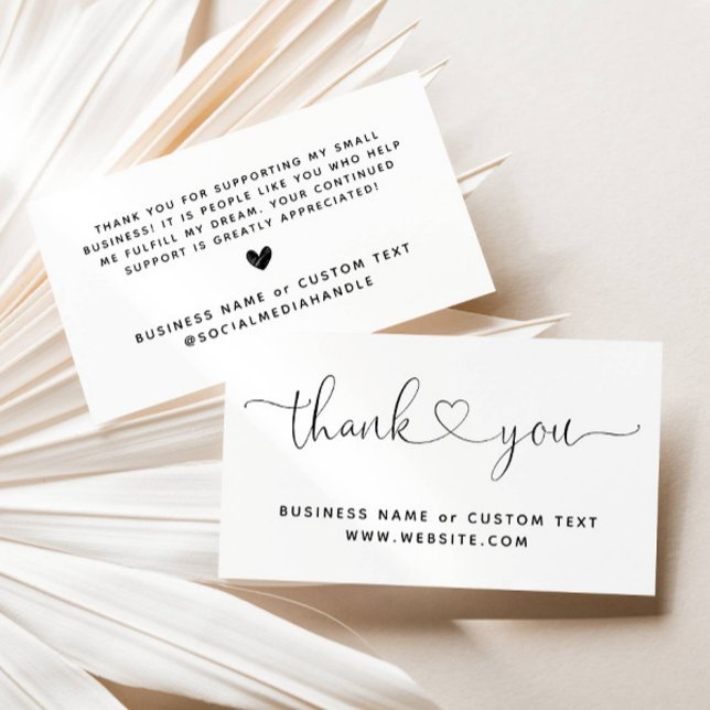 Simple Thank You For Shopping Small Branding Business Card (Creator Uploaded)