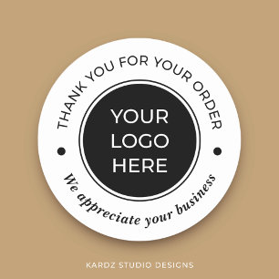 Simple Thank You for your order Round Sticker