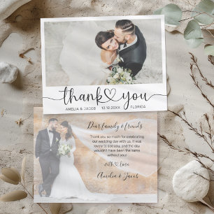Simple Thank You Heart & Photo Wedding