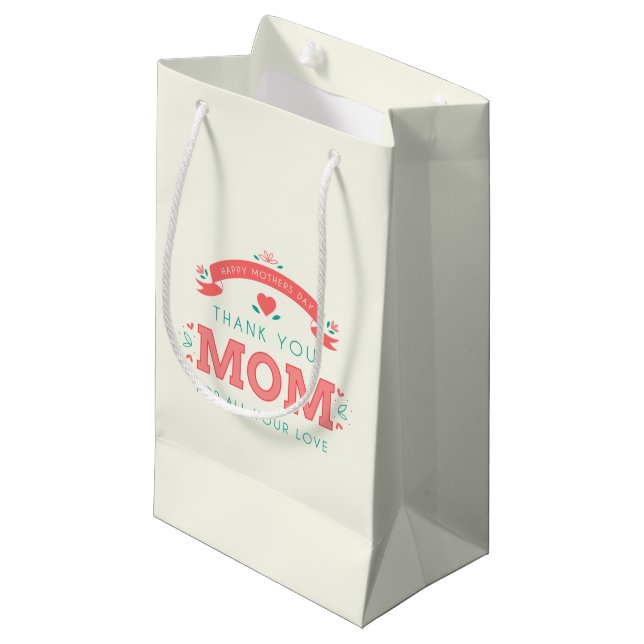 Simple Thank You Mum Mother's Day | Gift Bag (Front Angled)