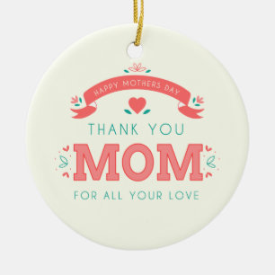 Simple Thank You Mum Mother's Day Ornament