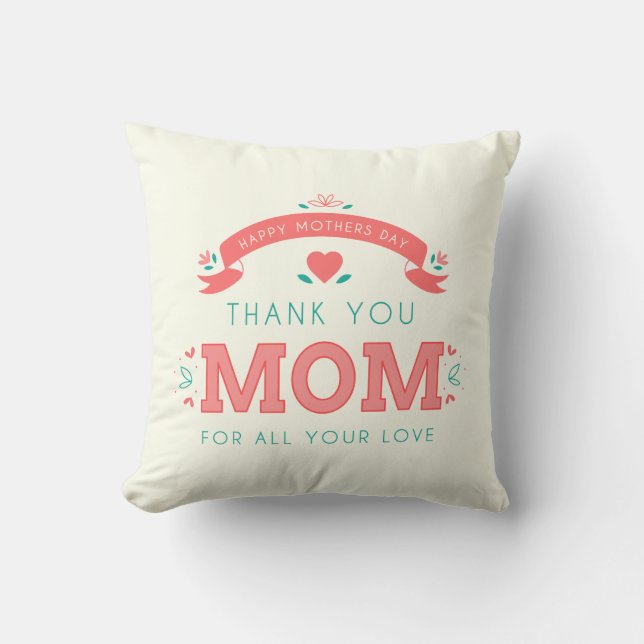 Simple Thank You Mum Mother's Day | Throw Pillow (Front)