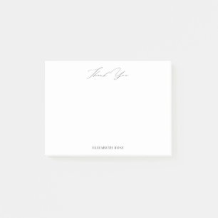 simple thank you personalised name post-it notes