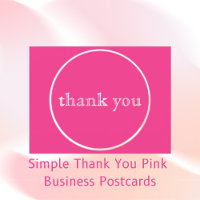 Simple Thank You Pink Business