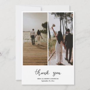 Simple Thank You Script Wedding Two Photos