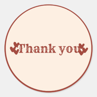 Simple thank you sticker