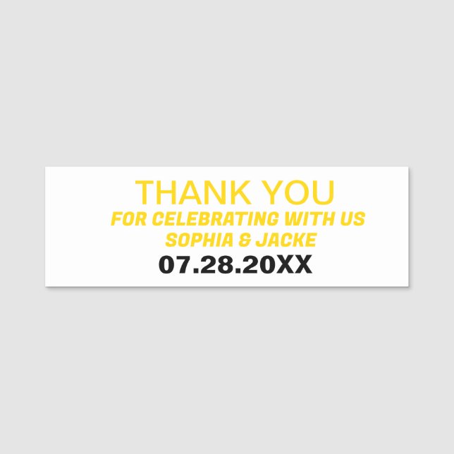SIMPLE THANKS NAME TAG (Front)