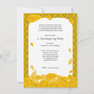 Simple Thanksgiving Dinner Party Invitation