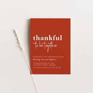 Simple Thanksgiving Dinner Party Invitation