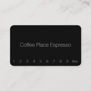 Simple Thin Dark Loyalty Coffee Punchcard