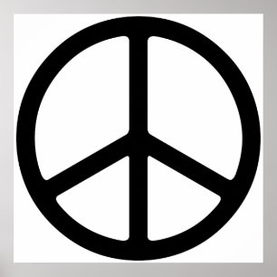 Simple Thin Peace Symbol Art Print