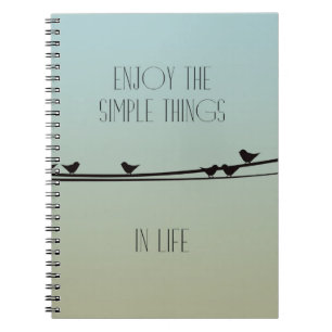 Simple Things Birds Spiral Notebook