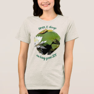 Simple Things Frog Inspirational Quote  Tri-Blend Shirt