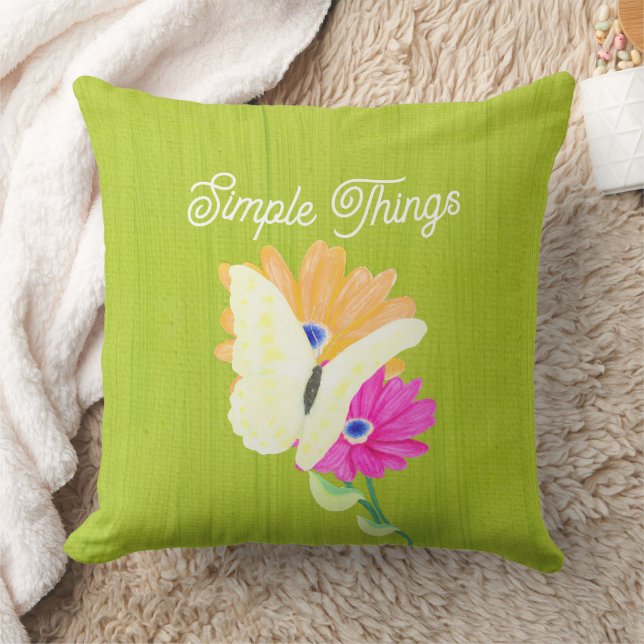 'Simple Things' Garden Butterflies Cushion (Blanket)