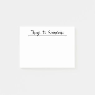 Simple Things to Remember Notes