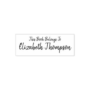 Simple This Book Belongs to... Self-inking Stamp