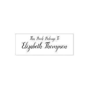 Simple This Book Belongs to... Self-inking Stamp