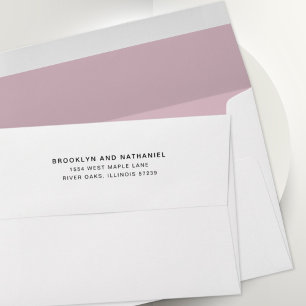 Simple Thistle Return Address Lined Envelope