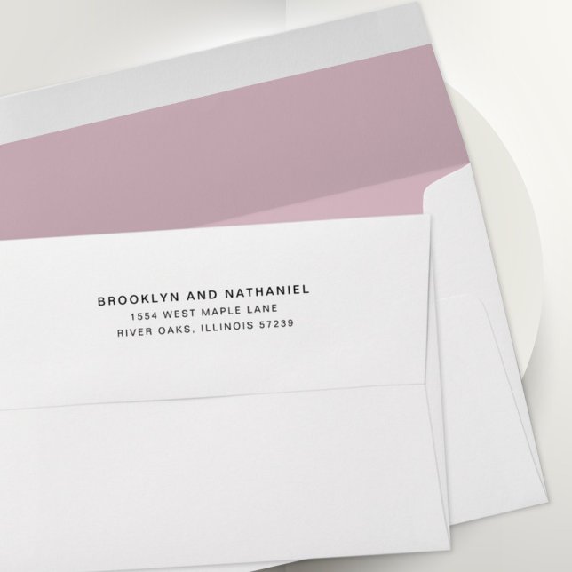 Simple Thistle Return Address Lined Envelope (Creator Uploaded)