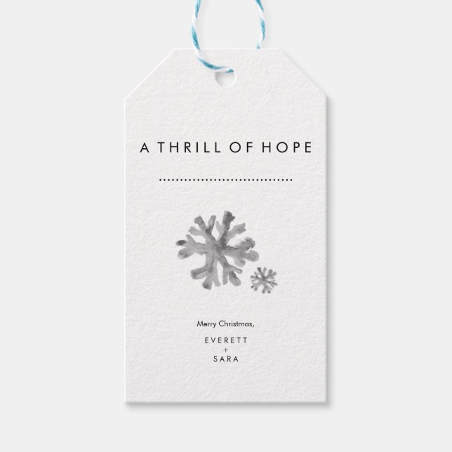 Simple Thrill of Hope Gift Tag (Front)