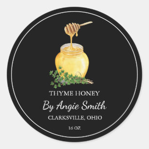 Simple Thyme Infused Honey Label