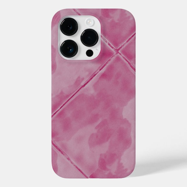 Simple Tile Ceramic Surface Pink Case-Mate iPhone Case (Back)