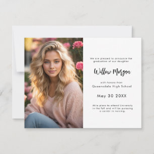 Simple Timeless 2 Photo Graduation Invitation