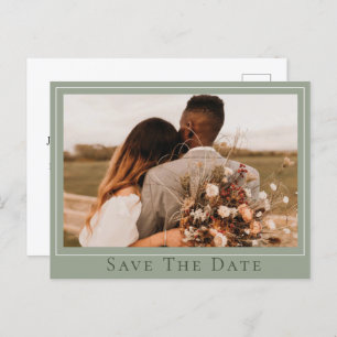 Simple Timeless Wedding Save the Date Postcard